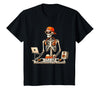 Funny Skeleton DJ Halloween Men Outfit Skeleton DJ Halloween Costume Turntable Music Funny Men Boys T-Shirt - Black