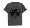 Funny Farmer Gift for Simmental Cattle Cow Farmer - Simmental Cattle T-Shirt - Dark Heather Grey