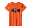 Altes Büffel-Design Buffalo Vintage Retro American Bison T-Shirt - Orange