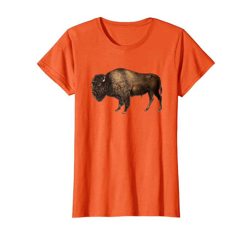 Altes Büffel-Design Buffalo Vintage Retro American Bison T-Shirt - Orange