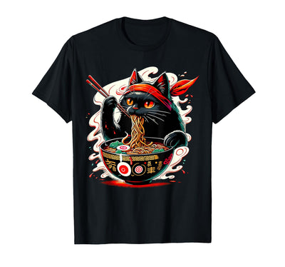 Kawaii Cat Ramen Noodles Cat Ramen Noodle Japanese Kawaii Cat T-Shirt