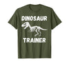 Dinosaur Trainer Costume Halloween Dino Skeleton T-Shirt - Olive Green