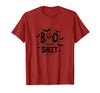 Mademark Halloween Humorous Boo Sheet Ghost Face Pun T-Shirt - Cranberry Red