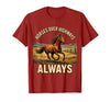 Mademark Horses Over Highways Always Equestrian Design T-Shirt - Men - Cranberry Red