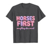 Mademark Horses First Everything Else Second Girls Design T-Shirt - Men - Dark Heather Grey