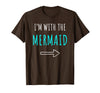 Mermaid Shirt Funny Easy Halloween Shirt Funny Mermaid Halloween Parents or Couples Costume T-Shirt - Brown