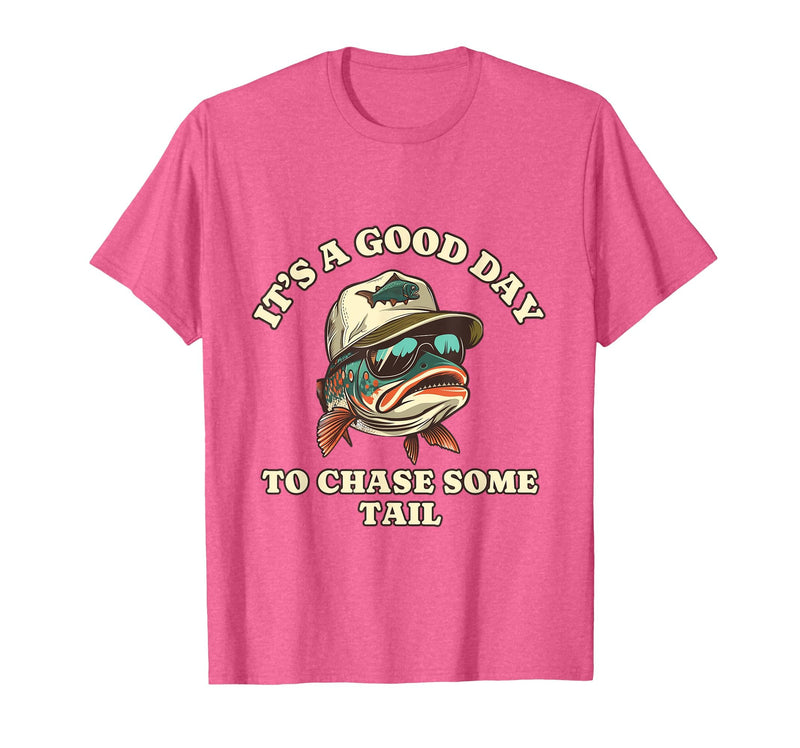 Funny Outdoor Anglers & Fisherman Designs Catch Fish and Laugh Hard with This Fishing Pun T-Shirt - Pink Heather