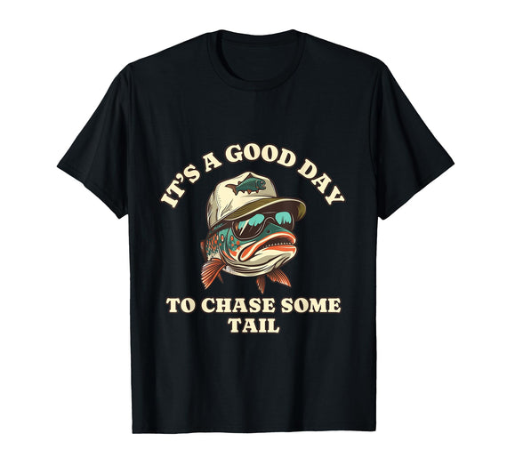 Funny Outdoor Anglers & Fisherman Designs Catch Fish and Laugh Hard with This Fishing Pun T-Shirt - Black