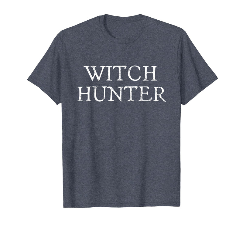 Witch Hunter Halloween Funny Witch Hunter Halloween Costume Easy Lazy T-Shirt - Heather Blue
