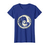Mademark Elephant Mom and Baby Trunk Touch Illustration T-Shirt - Women - Royal Blue