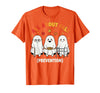 Fall Prevention Funny Ghost Autumn Halloween Gift Fall Prevention Funny Ghost Autumn Halloween Joke T-Shirt - Orange