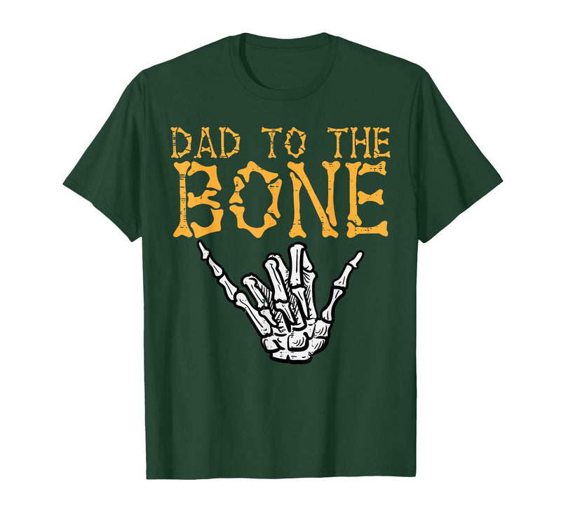 Mens Halloween Shirts For Dad Daddy Papa Men Halloween Dad to The Bone Skeleton Hand Fun Papa Costume Men T-Shirt - Dark
