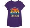 Funny Costume Party Halloween Tees by T&T Pretend I'm A Lemur Lazy Halloween Costume T-Shirt - Purple