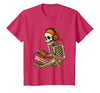 VibeKilla Video Game Halloween Skeleton Gamer Costume T-Shirt - Red Heather