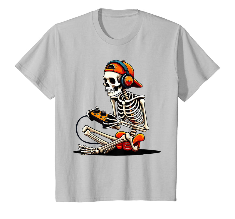 halloween skeleton shirts for teen boys men kids Halloween Skeleton Gamer Video Gaming Funny Gaming Skeleton T-Shirt -