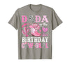 Pink Western Cowgirl Bday Party Family Matching Dada of The Birthday Cow-Girl Rodeo Cowgirl Bday T-Shirt - Slate Grey