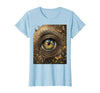 Mademark Elephant Eye Landscape Reflection Wildlife Art T-Shirt - Women - Baby Blue