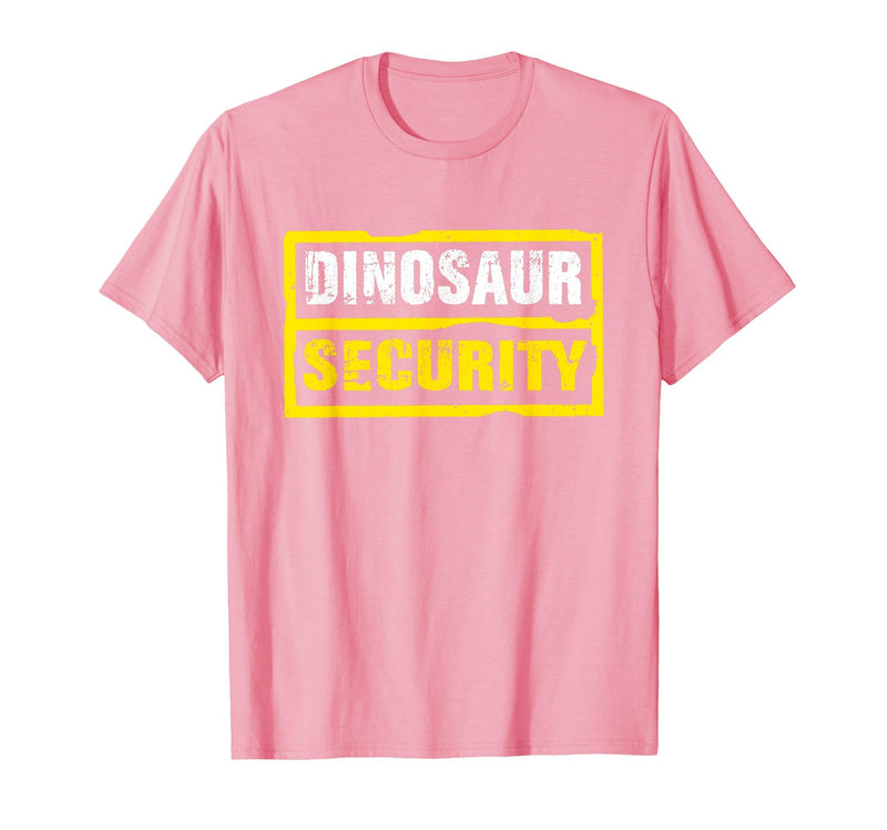 Halloween Dinosaur Security Costume RTees Halloween Adult Costume Dinosaur Security Dad Mom T-Shirt - Pink