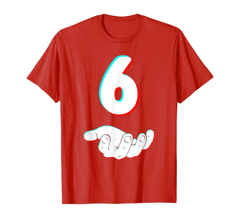 Cool Six Seven Meme Design Couple Matching Him Her Funny 67 Six Seven Meme Couple Matching Halloween Costume T-Shirt - Red
