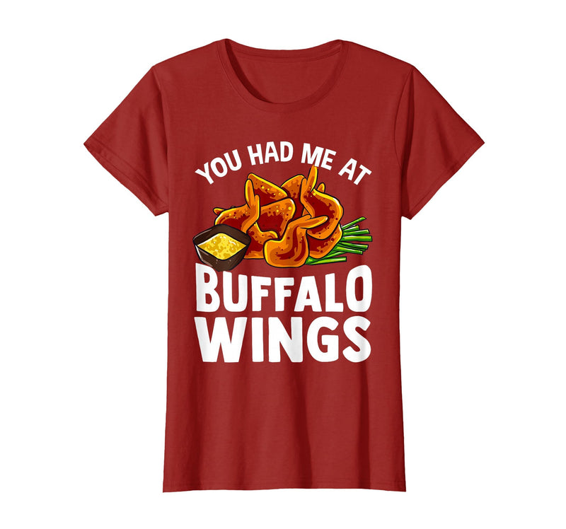 Homewise Shopper Buffalo Wings Buffalo Wings Funny Appetizer T-Shirt - Cranberry Red