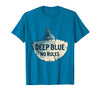 Mademark Deep Blue No Rules Shark Graphic Design T-Shirt - Sapphire Blue