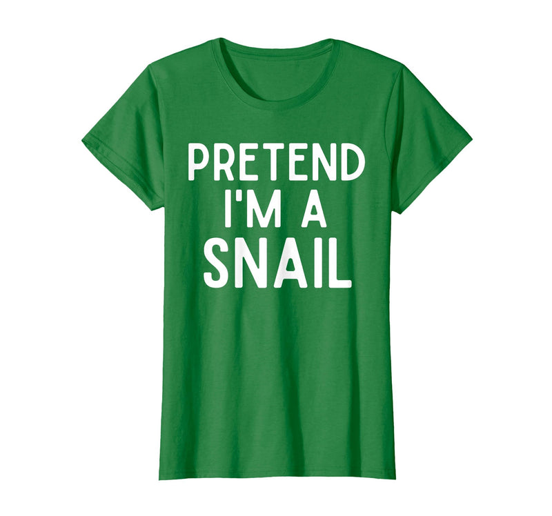 Snail Costume Party Lazy Snail Halloween Costume Pretend I'm A Snail Costume Party Funny Halloween Snail T-Shirt - Kelly