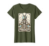 Marching Band Mom Tarot Card Skeleton Halloween Marching Band Mom Tarot Card Skeleton Mom Musical Instrument T-Shirt - Olive