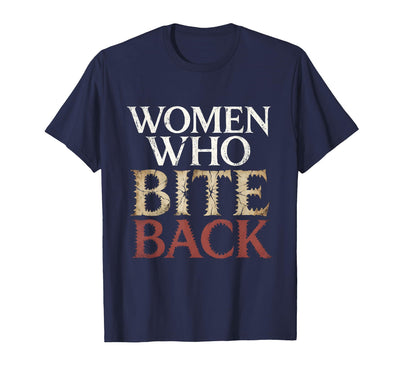 Women Who Bite Back Bold Shark Graphic Design T-Shirt