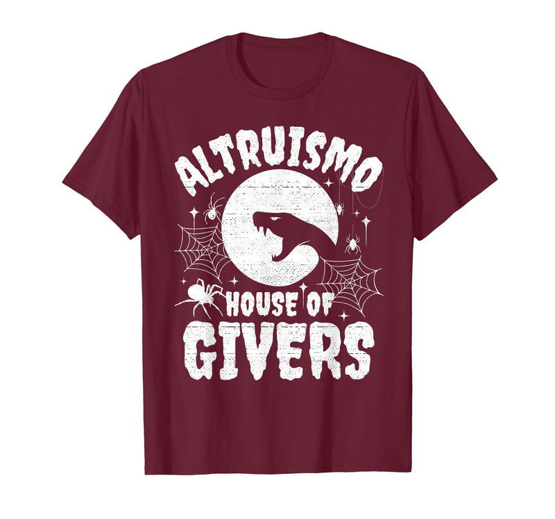 House of Givers Halloween Party Halloween Costume Altruismo House of Givers T-Shirt - Burgundy