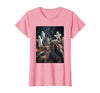 Funny Halloween Animals Selfies Clothing Funny Squirrel Selfie with Ghosts Haunted Forest Halloween T-Shirt - Pink