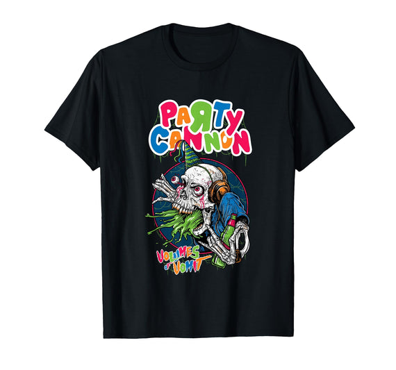 Manic Merch LLC Party Cannon Vomitour T-Shirt - Black