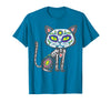Halloween Cat Shirts For Women Men Kids Owner Sugar Skull Cat Dia De Muertos Day of Dead Halloween Mexican T-Shirt -