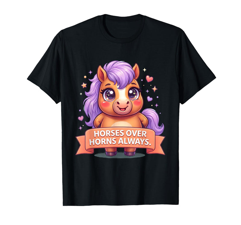 Mademark Horses Over Horns Always Equestrian Design T-Shirt - Men - Black
