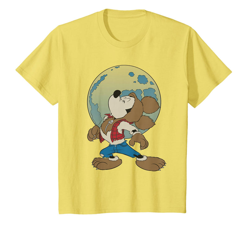 Disney Mickey Mouse Werewolf Halloween Costume T-Shirt - Lemon Yellow