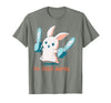 My Spirit Animal Cute Rabbit with Chainsaw T-Shirt in Olive Heather