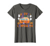 Spooky Camp-O-Ween Ghosts and Campfire Apparel Happy Camp-O-Ween Halloween Camping Ghosts and Campfires T-Shirt - Asphalt