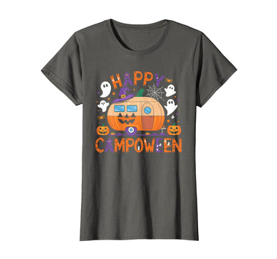 Spooky Camp-O-Ween Ghosts and Campfire Apparel Happy Camp-O-Ween Halloween Camping Ghosts and Campfires T-Shirt