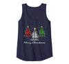 Christmas Trees Lights Buffalo Plaid Tee Gifts Trees Christmas Buffalo Red Plaid Men Women Christmas Tree Tank Top - Navy