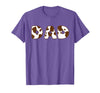 Cow Print For Family Matching Outfits DAD Cow Brown White Animal Print, Cow Pattern Farmer DAD T-Shirt - Purple Heather