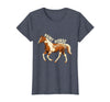 Mademark Paint Horse Painted Soul Equestrian Design T-Shirt - Heather Blue