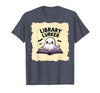 Mademark Ghost & Spirits - Ghost (99 Problems All) T-Shirt - Heather Blue-halloween Educational Library Lurker