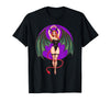 Classic Vintage Pin-Up Sexy Girl by YUX Sexy Succubus Monster Halloween Hand Heart Pin-Up Girl Devil T-Shirt - Black