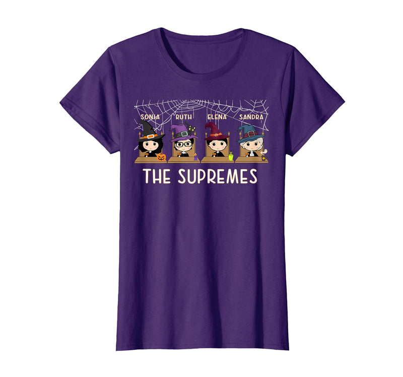 RBG Supremes Court cute gift THE SUPREMES Halloween Cute Woman Supreme Court Justices RBG T-Shirt - Purple