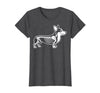 Halloween Corgi Skeleton Spooky Costume Corgi Skeleton Halloween T-Shirt - Dark Heather Grey