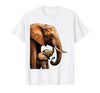 Mademark Mama Elephant Nudging Baby With Trunk Illustration T-Shirt - Men - White