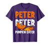 Halloween Matching Couple Shirts Women Men Funny Peter Pumpkin Eater Halloween Costume Men Boyfriend T-Shirt - Purple