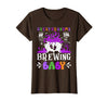 Brewing Baby Family Matching Halloween Costumes Great Grandma of The Brewing Baby Grandma to Be Halloween T-Shirt - Brown