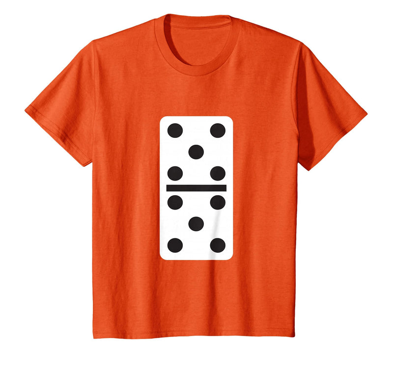 Fun and Easy Halloween Costume T-Shirts - Dominoes Double Five Dominoes Halloween Costume 5 Domino Game T-Shirt - Orange
