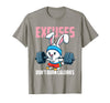 Excuses Don't Burn Calories Rabbit Fitness Gym Bunny T-Shirt in Slate Grey