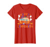 Spooky Camp-O-Ween Ghosts and Campfire Apparel Happy Camp-O-Ween Halloween Camping Ghosts and Campfires T-Shirt - Red